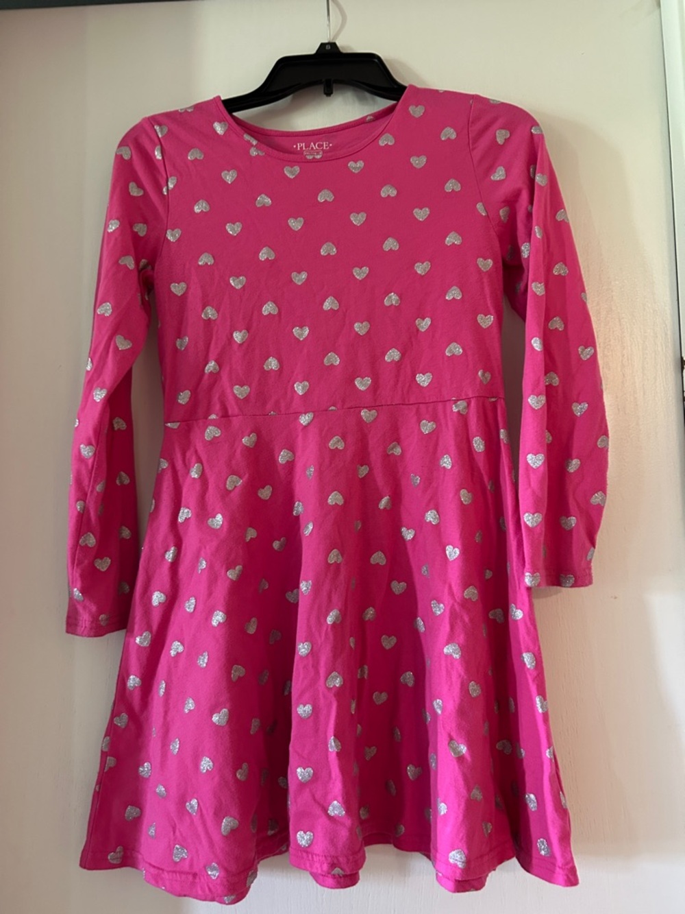 The Children's Place Pink Dress with Silver Hearts